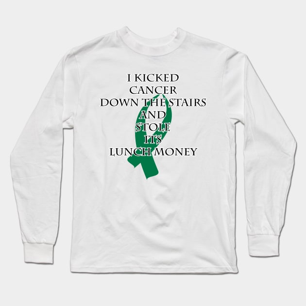 Cancer Bully (Green Ribbon) Long Sleeve T-Shirt by BlakCircleGirl